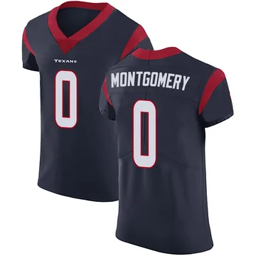 Men's David Montgomery Houston Texans Elite Navy Blue Team Color Vapor Untouchable Jersey
