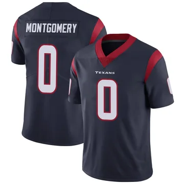 Men's David Montgomery Houston Texans Limited Navy Blue Team Color Vapor Untouchable Jersey