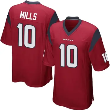 Men's Davis Mills Houston Texans Game Red Alternate Jersey