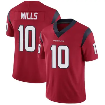Men's Davis Mills Houston Texans Limited Red Alternate Vapor Untouchable Jersey
