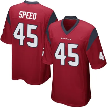 Men's E.J. Speed Houston Texans Game Red Alternate Jersey