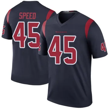 Men's E.J. Speed Houston Texans Legend Navy Color Rush Jersey