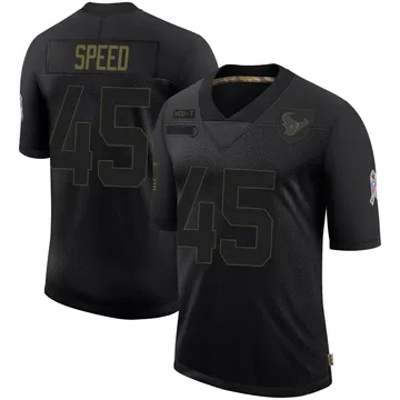Men's E.J. Speed Houston Texans Limited Black 2020 Salute To Service Jersey