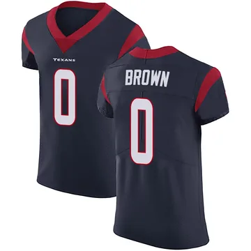 Men's Evan Brown Houston Texans Elite Navy Blue Team Color Vapor Untouchable Jersey