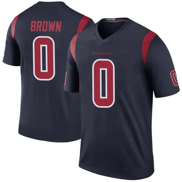 Men's Evan Brown Houston Texans Legend Navy Color Rush Jersey