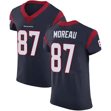 Men's Foster Moreau Houston Texans Elite Navy Blue Team Color Vapor Untouchable Jersey