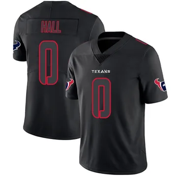 Men's Logan Hall Houston Texans Limited Black Impact Jersey