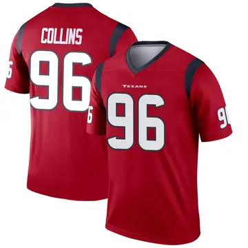 Men's Maliek Collins Houston Texans Legend Red Jersey