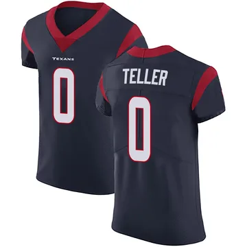 Men's Wyatt Teller Houston Texans Elite Navy Blue Team Color Vapor Untouchable Jersey
