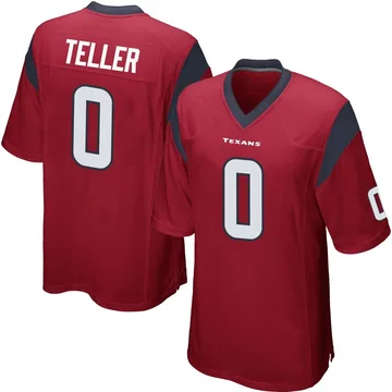 Men's Wyatt Teller Houston Texans Game Red Alternate Jersey