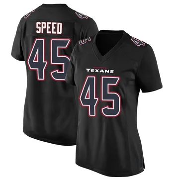 Women's E.J. Speed Houston Texans Game Black Fashion Jersey
