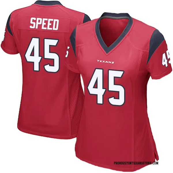 Women's E.J. Speed Houston Texans Game Red Alternate Jersey