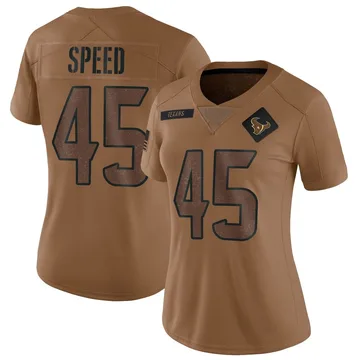 Women's E.J. Speed Houston Texans Limited Brown 2023 Salute To Service Jersey