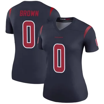 Women's Evan Brown Houston Texans Legend Navy Color Rush Jersey