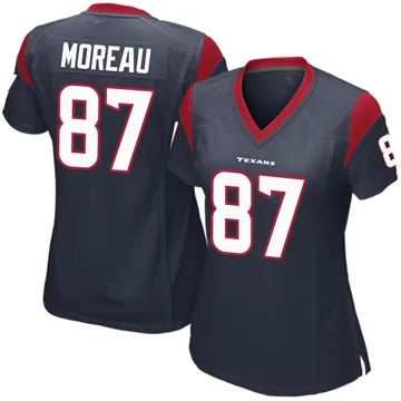 Women's Foster Moreau Houston Texans Game Navy Blue Team Color Jersey