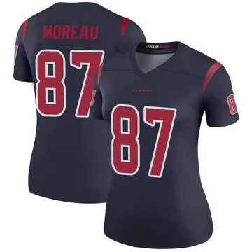Women's Foster Moreau Houston Texans Legend Navy Color Rush Jersey