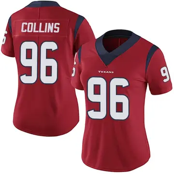 Women's Maliek Collins Houston Texans Limited Red Alternate Vapor Untouchable Jersey