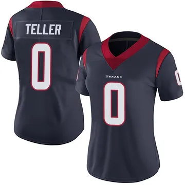 Women's Wyatt Teller Houston Texans Limited Navy Blue Team Color Vapor Untouchable Jersey