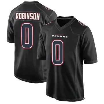 Youth Dominique Robinson Houston Texans Game Black Fashion Jersey
