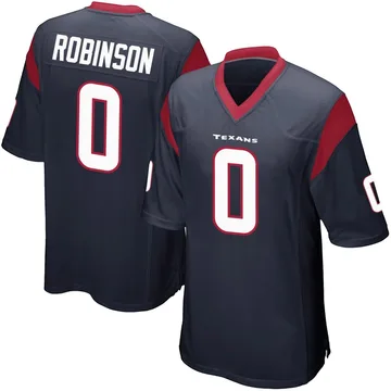 Youth Dominique Robinson Houston Texans Game Navy Blue Team Color Jersey