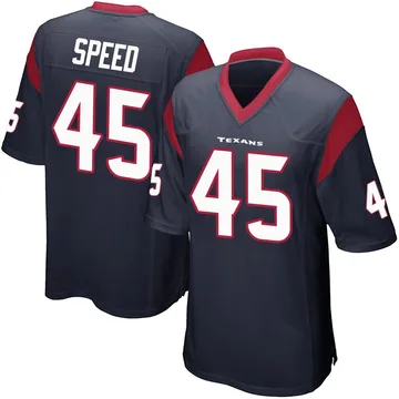 Youth E.J. Speed Houston Texans Game Navy Blue Team Color Jersey