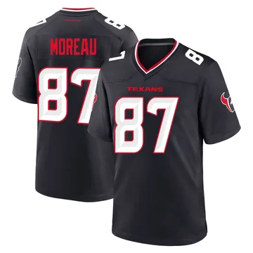 Youth Foster Moreau Houston Texans Game Navy Team Jersey
