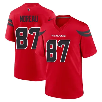 Youth Foster Moreau Houston Texans Game Red Alternate Jersey