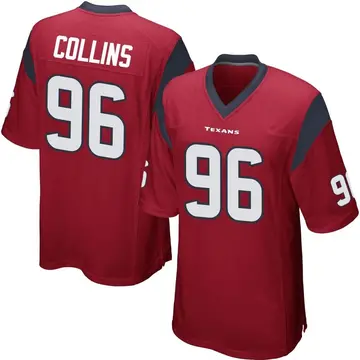 Youth Maliek Collins Houston Texans Game Red Alternate Jersey